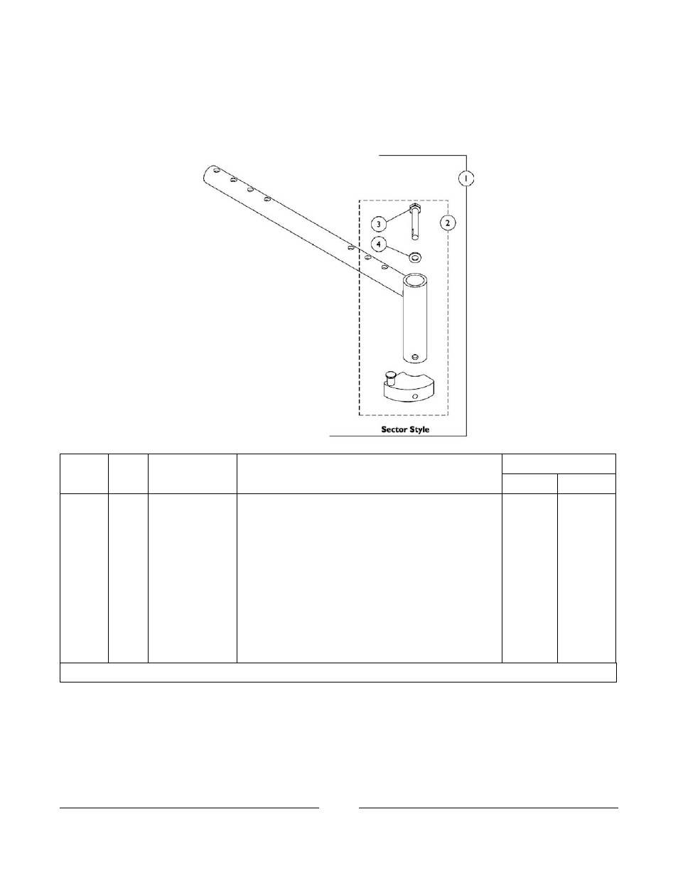Front rigging hanger assembly, Sector style | Invacare Arrow User Manual | Page 94 / 240