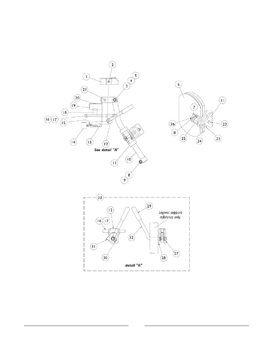 Legrest support assembly, At5544 | Invacare Arrow User Manual | Page 98 / 240