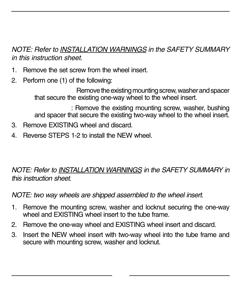 Wheels (figure 3) | Invacare 6210 User Manual | Page 6 / 12