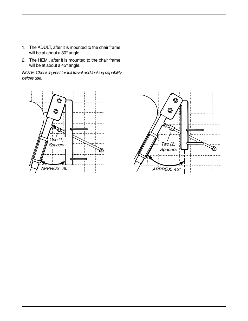 Invacare Articulating/Elevating Legrest User Manual | Page 5 / 8