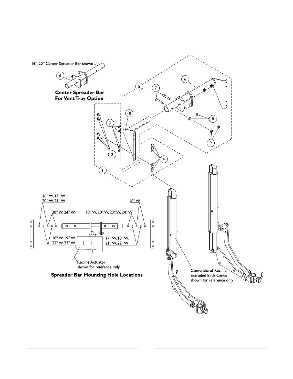 0054bodypart.pdf, Spreader bar assembly | Invacare Formula User Manual | Page 120 / 203