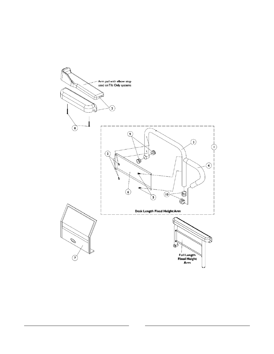 0055bodypart.pdf, Fixed height arms without mounting hardware | Invacare Formula User Manual | Page 123 / 203