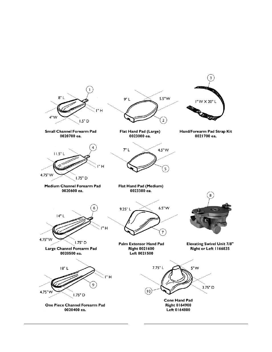 0070bodypart.pdf, Arm pads, Otto bock | Invacare Formula User Manual | Page 155 / 203