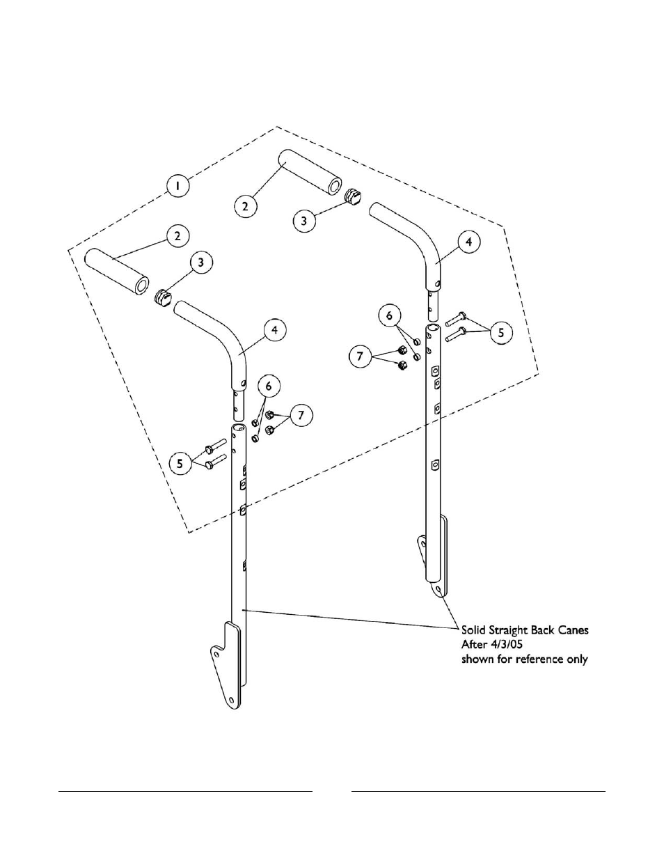 0071bodypart.pdf, Back cane push handle attachments | Invacare Formula User Manual | Page 157 / 203