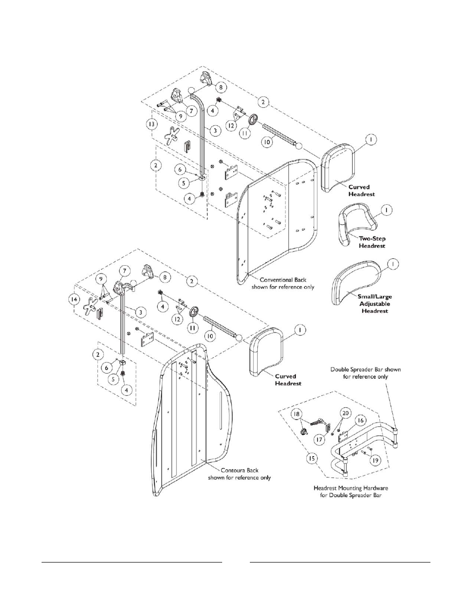 0073bodypart.pdf, Headrest support assembly, tarsys | Invacare Formula User Manual | Page 161 / 203