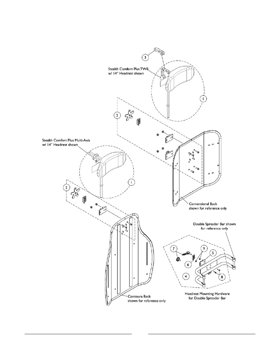 0074bodypart.pdf, Headrest support assembly, stealth | Invacare Formula User Manual | Page 163 / 203