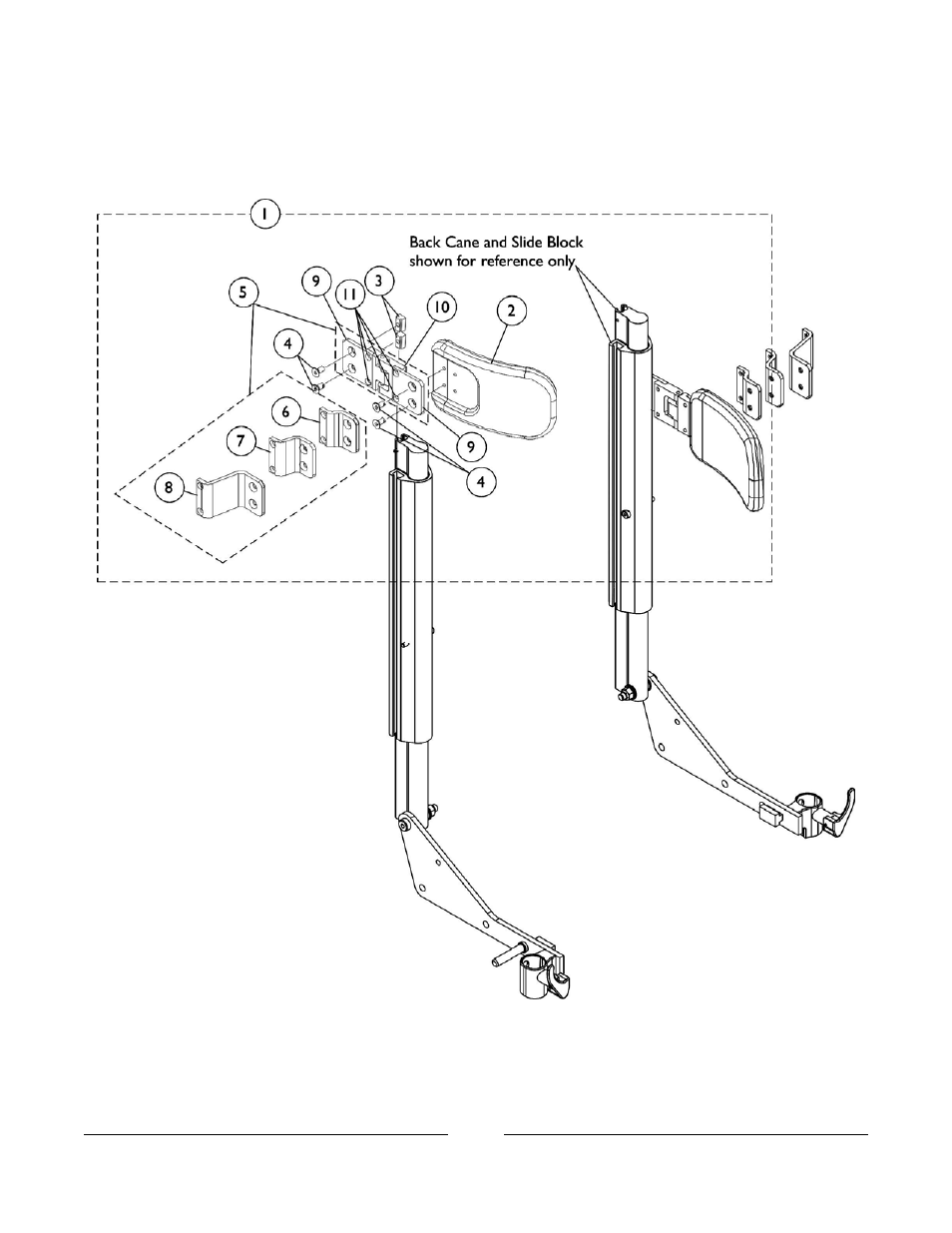 0077bodypart.pdf, Lateral support assembly, tarsys tmslm/tmsll | Invacare Formula User Manual | Page 169 / 203