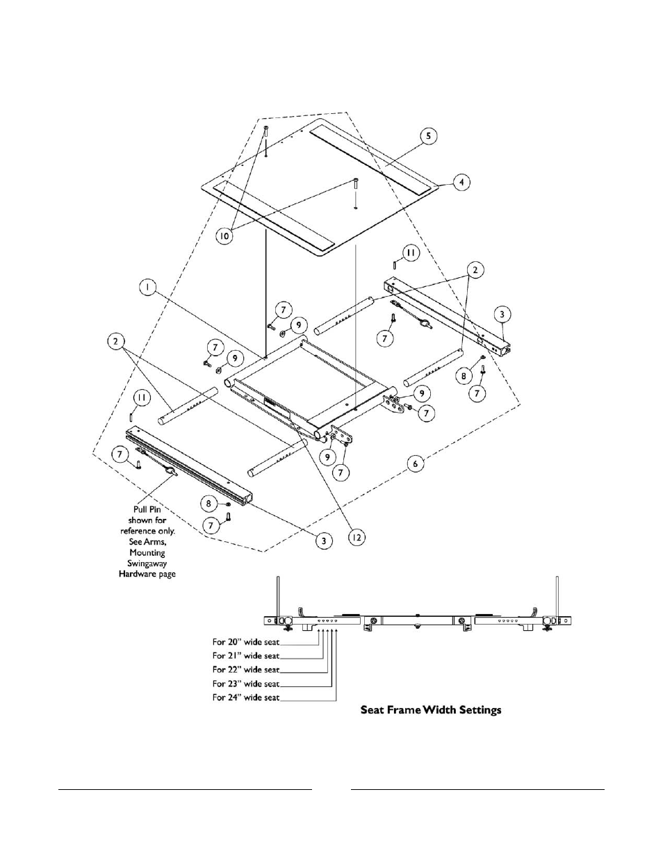 0016bodypart.pdf, Adjasba seat frame, seat pan and hardware | Invacare Formula User Manual | Page 32 / 203