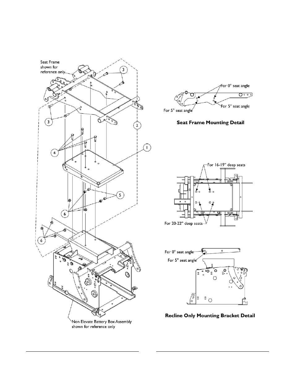 0022bodypart.pdf, Seat frame mounting hardware | Invacare Formula User Manual | Page 44 / 203