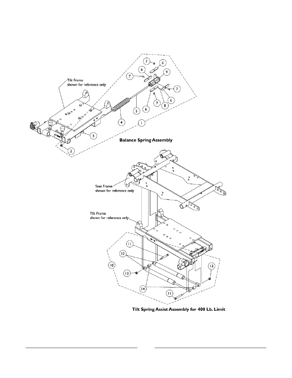 0025bodypart.pdf, Balance spring and tilt spring assist assemblies | Invacare Formula User Manual | Page 50 / 203