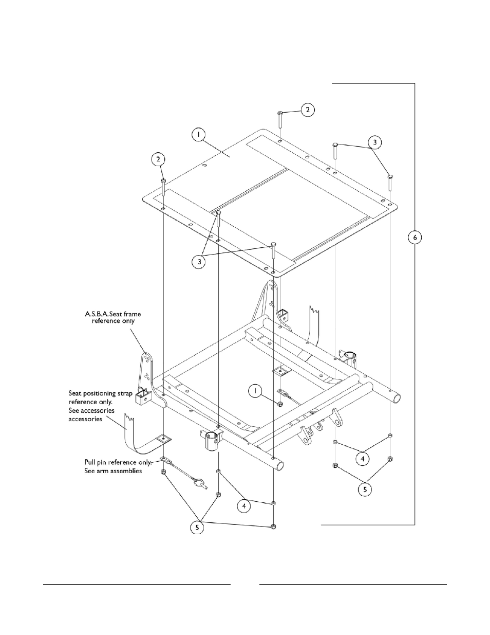 0031bodypart.pdf, Seat pan and mounting hardware | Invacare Formula User Manual | Page 62 / 203
