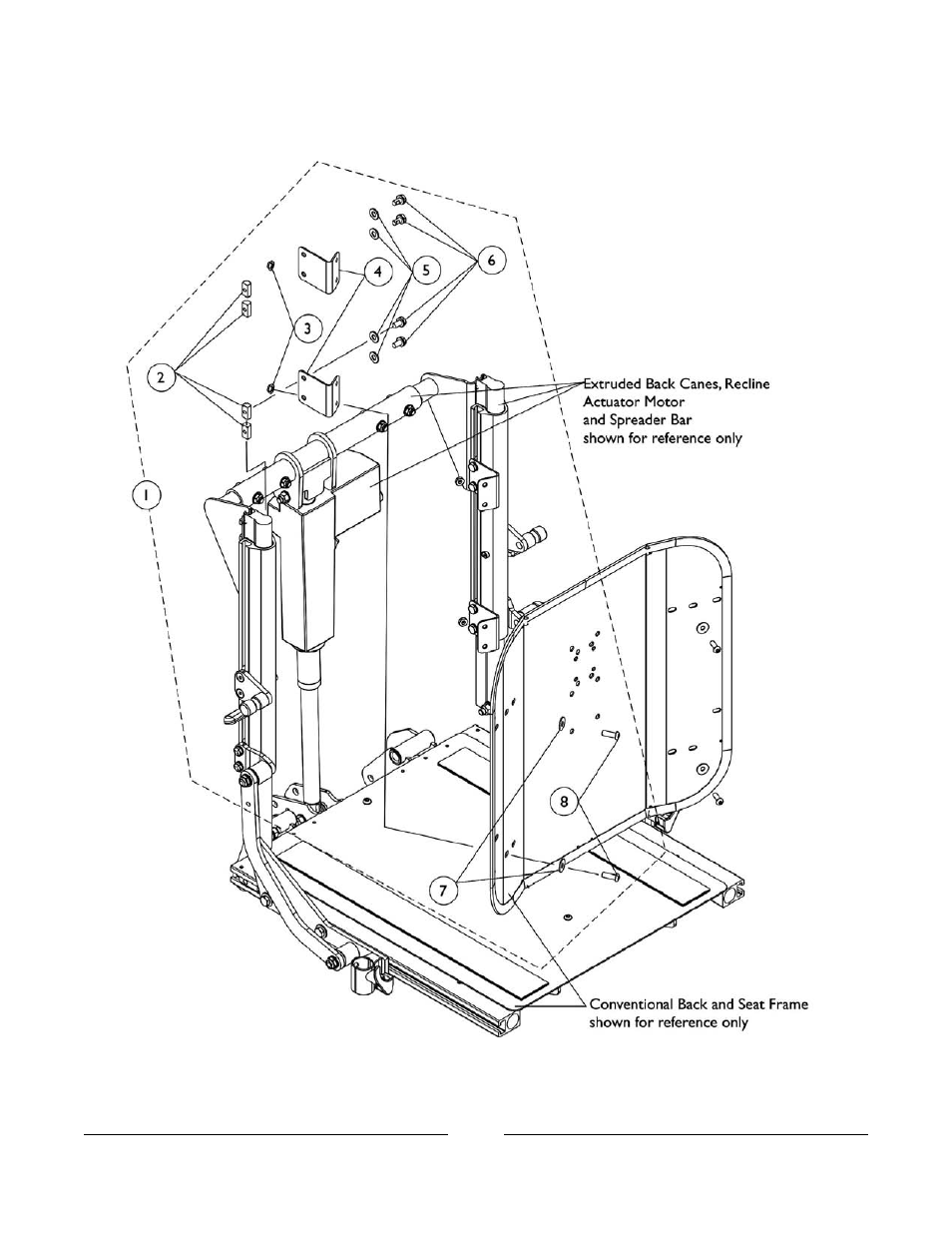 0038bodypart.pdf, Back mounting hardware | Invacare Formula User Manual | Page 86 / 203