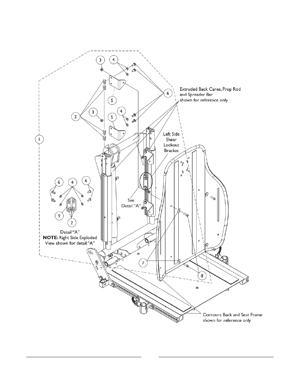 0039bodypart.pdf, Back mounting hardware | Invacare Formula User Manual | Page 88 / 203