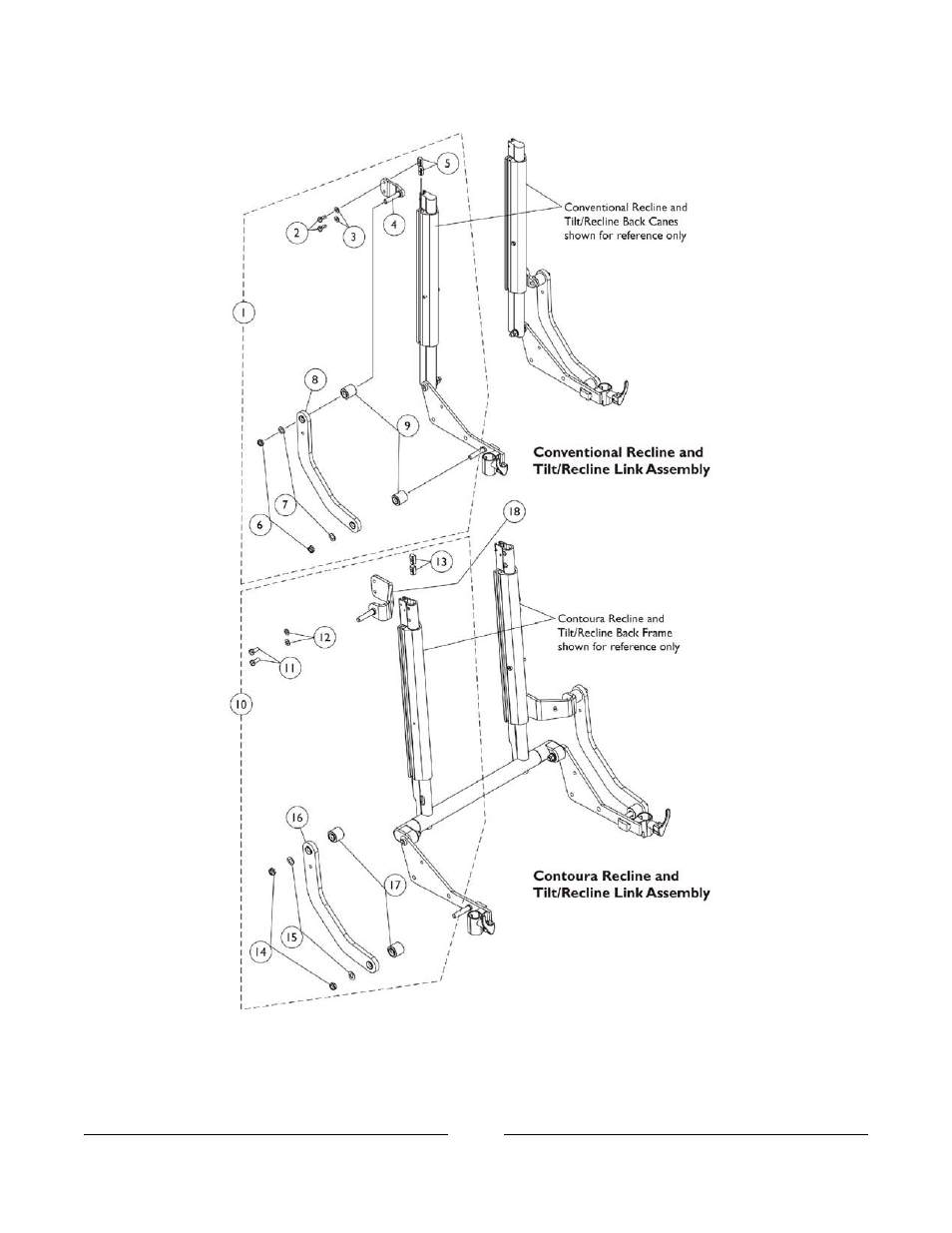 0044bodypart.pdf, Back recline shear link assemblies | Invacare Formula User Manual | Page 98 / 203