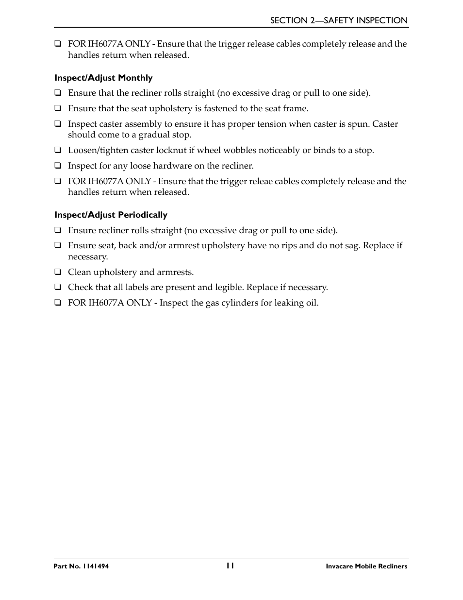 Invacare Deluxe Three-Position IH6065 series User Manual | Page 11 / 32