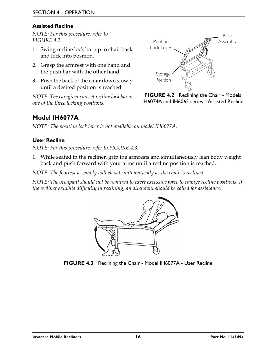 Model ih6077a | Invacare Deluxe Three-Position IH6065 series User Manual | Page 16 / 32
