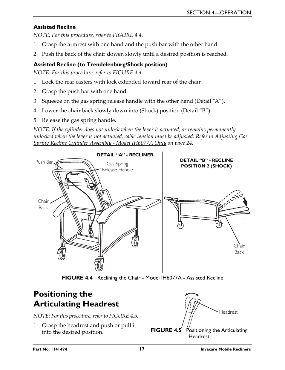 Positioning the articulating headrest | Invacare Deluxe Three-Position IH6065 series User Manual | Page 17 / 32