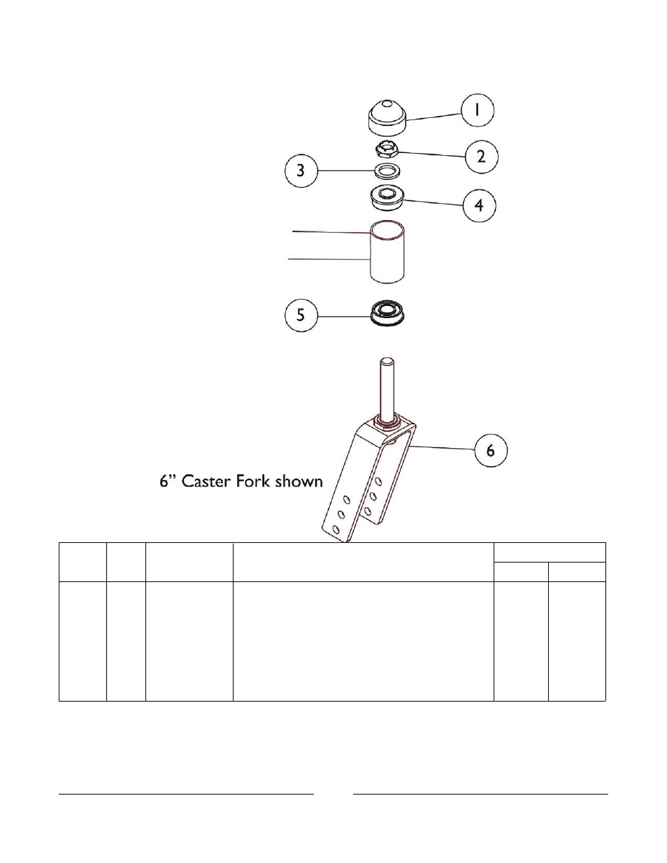 Caster forks & hardware (before 7/1/11) | Invacare Compass SPT User Manual | Page 45 / 122