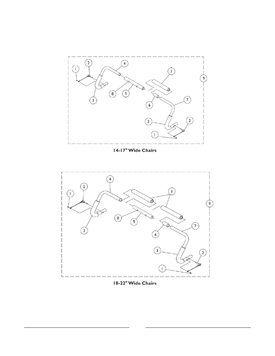 Non-adjustable rigidizing stroller handle - 1483 | Invacare Compass SPT User Manual | Page 72 / 122