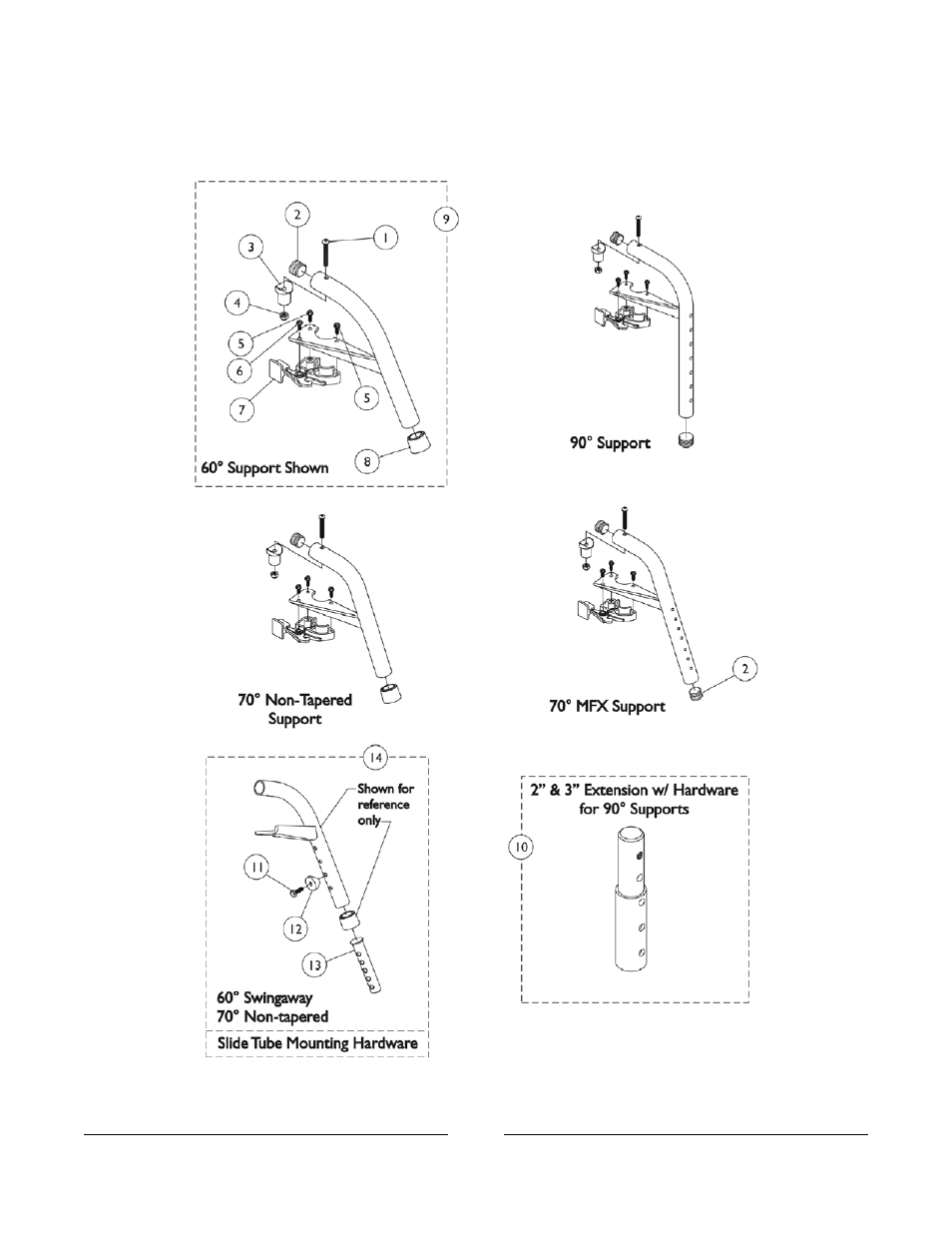 Footrest support assesmblies | Invacare Compass SPT User Manual | Page 88 / 122