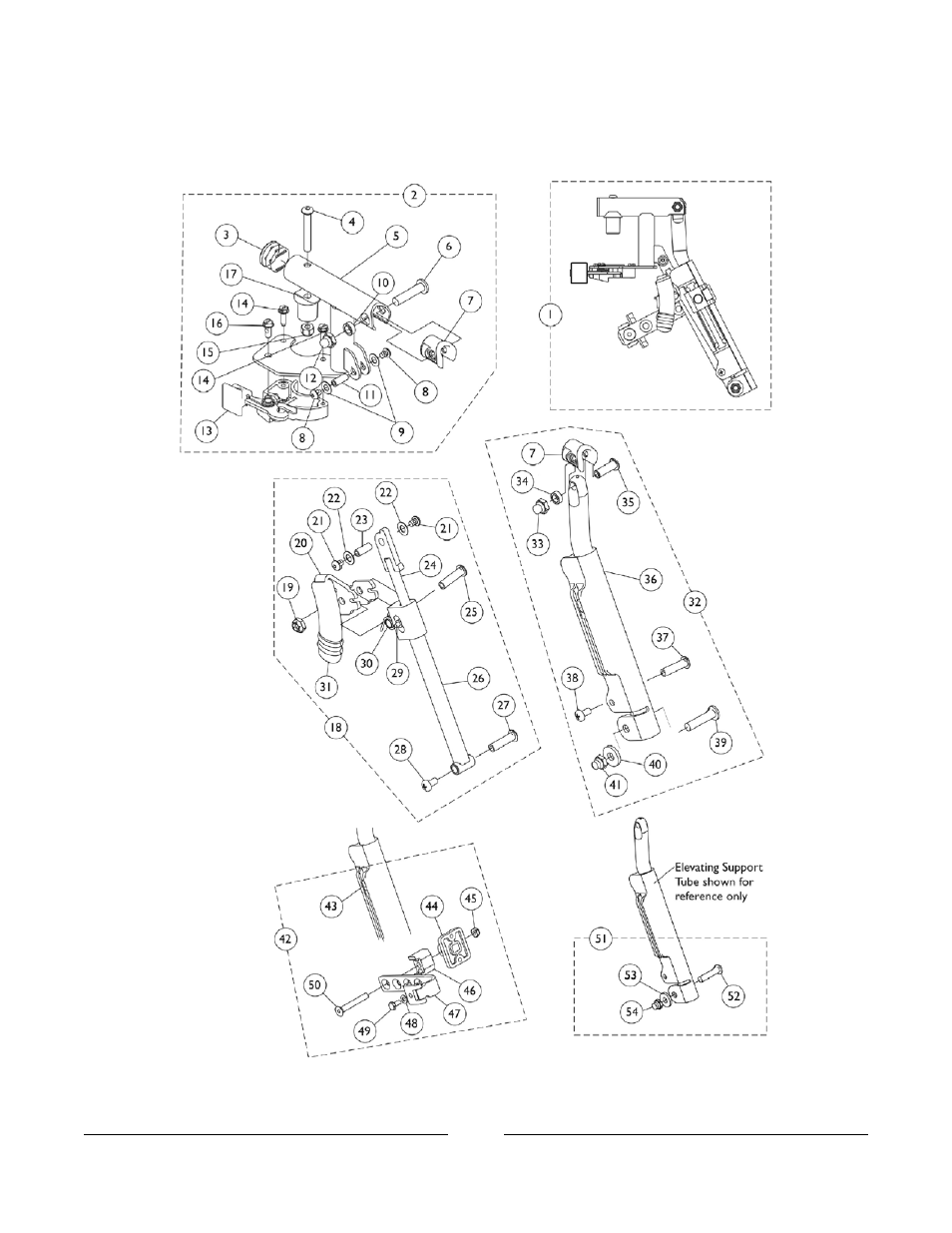 Legrest support assembly - at5044 | Invacare Compass SPT User Manual | Page 94 / 122