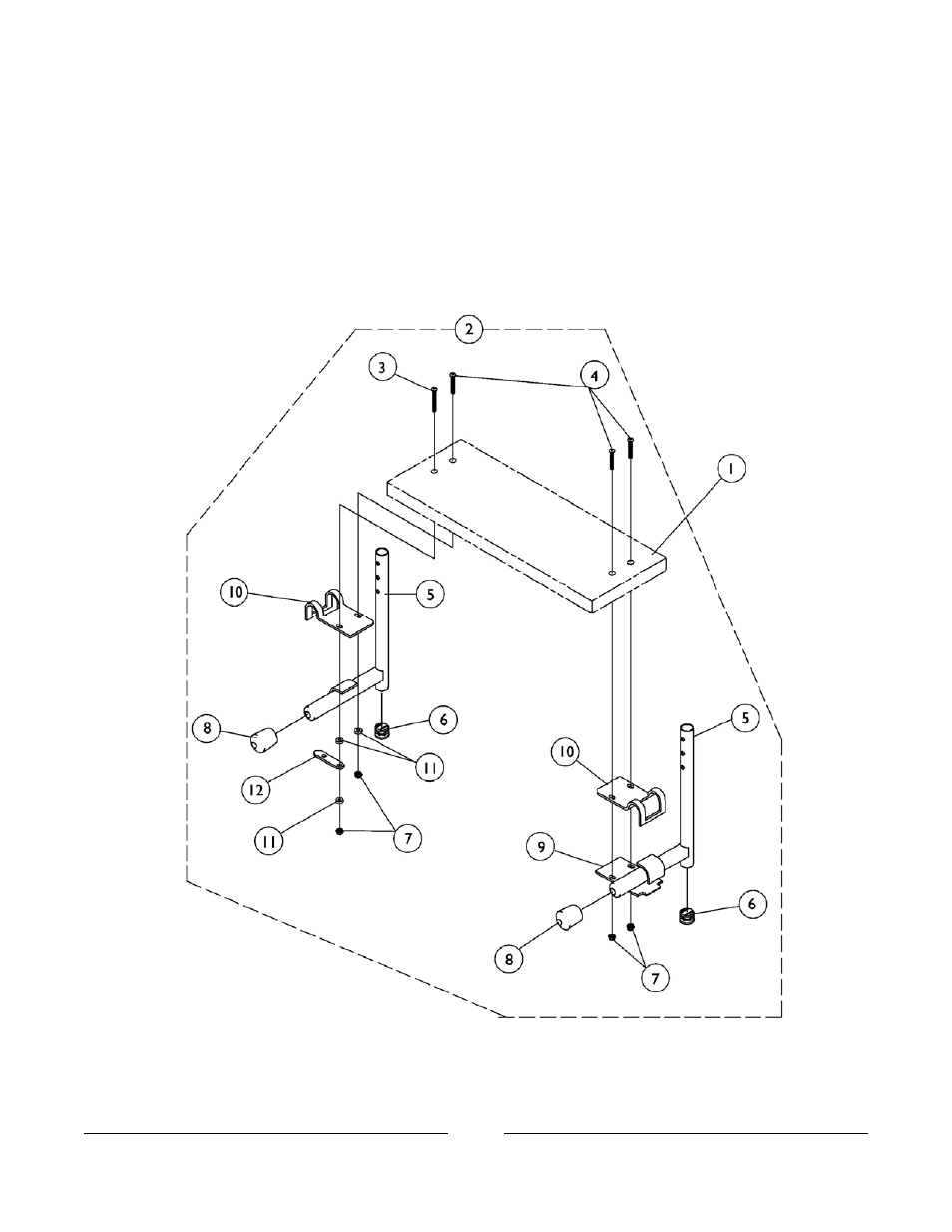S1263 one piece wooden footboard and hardware | Invacare ESS-PTO User Manual | Page 123 / 159