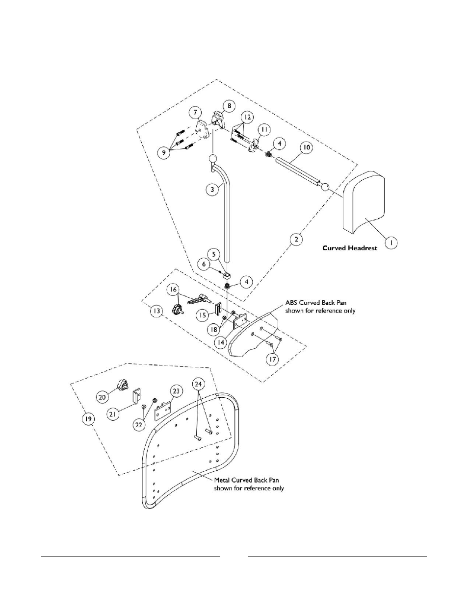 Headrest support assembly | Invacare ESS-PTO User Manual | Page 146 / 159