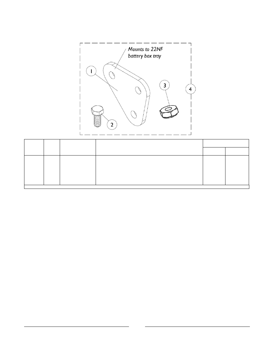 Accessory, 22nf battery tray lowered adapter plate | Invacare ESS-PTO User Manual | Page 150 / 159