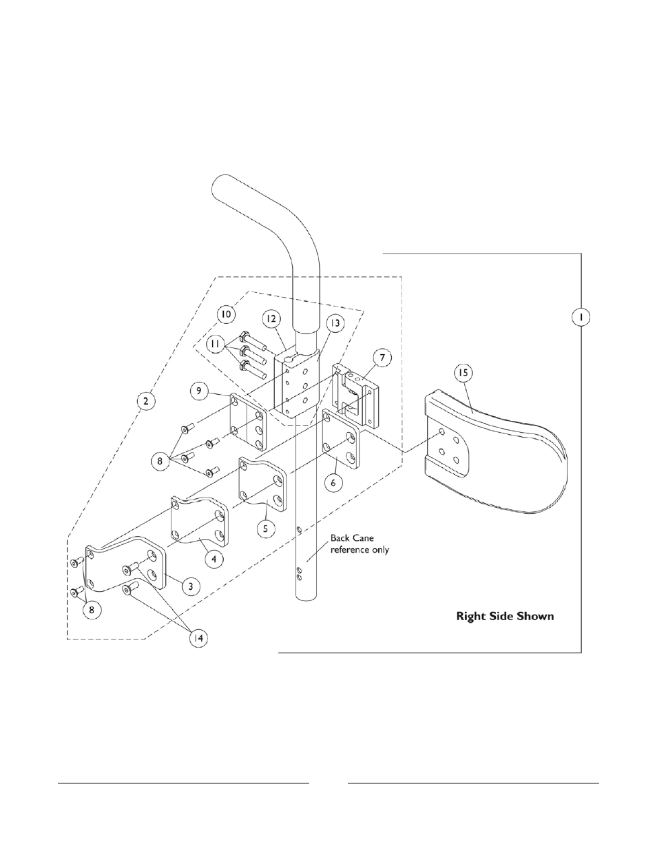 Lateral support assembly | Invacare ESS-PTO User Manual | Page 151 / 159