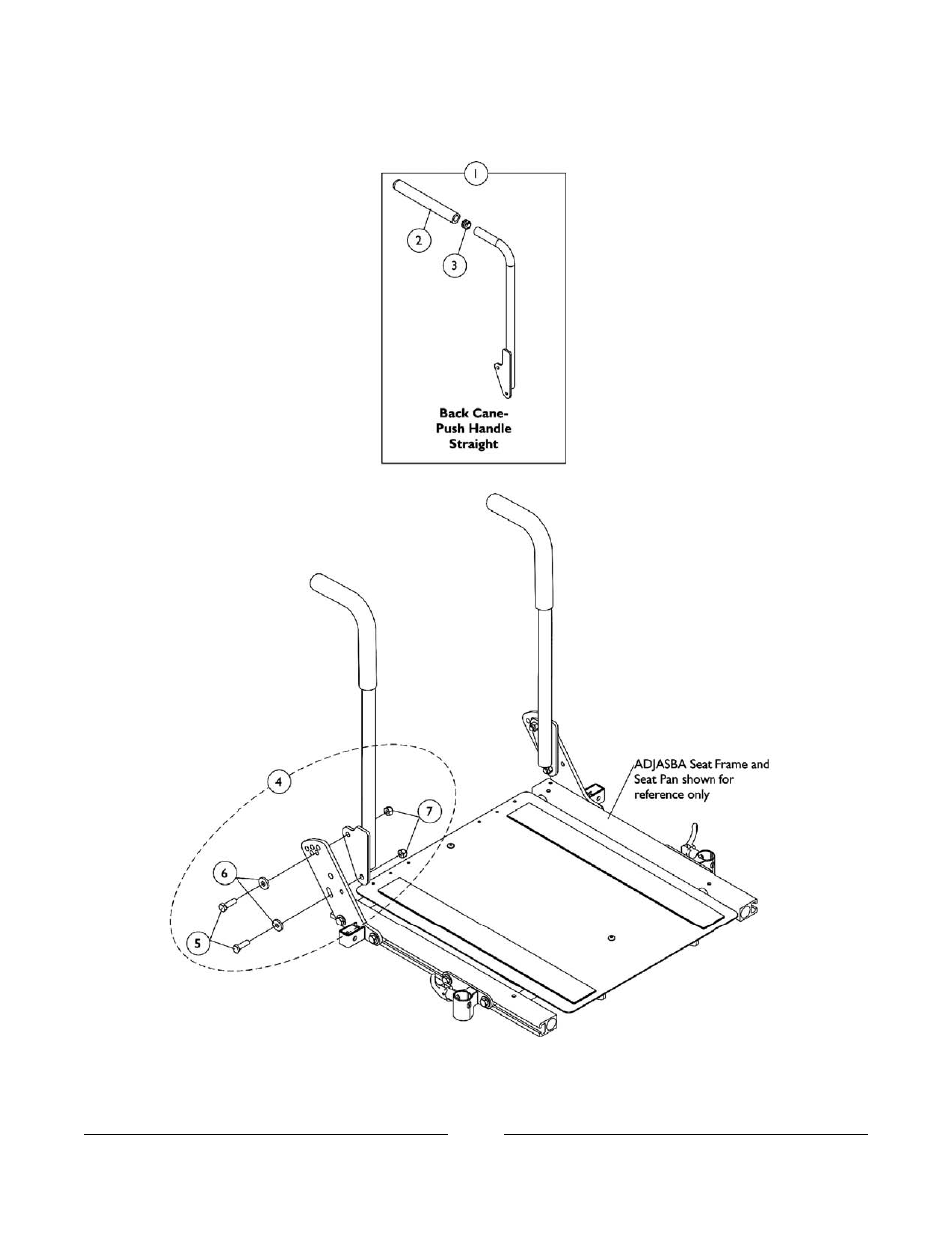 Back canes and attaching hardware | Invacare ESS-PTO User Manual | Page 37 / 159