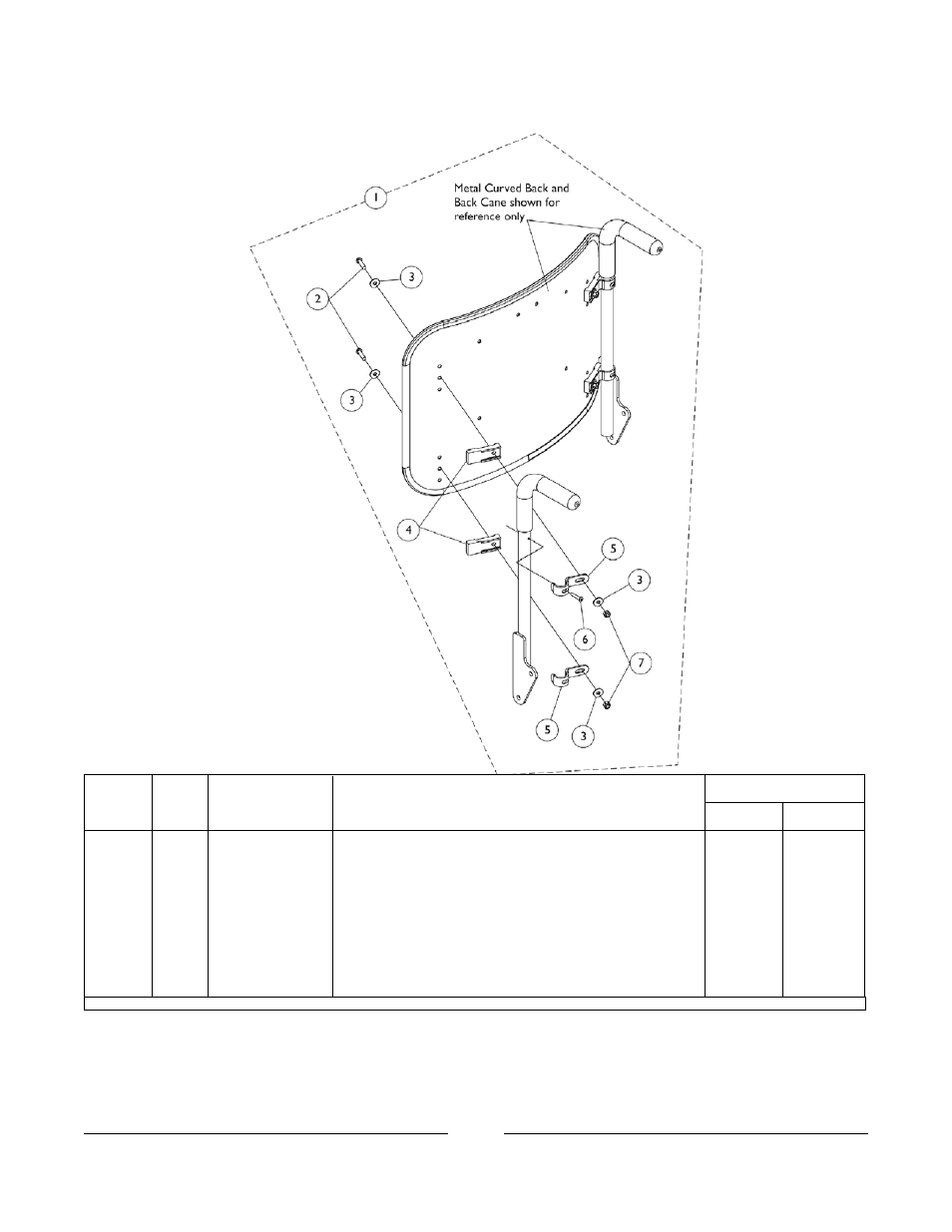 Metal curved (16-22" wide) back mounting hardware | Invacare ESS-PTO User Manual | Page 51 / 159