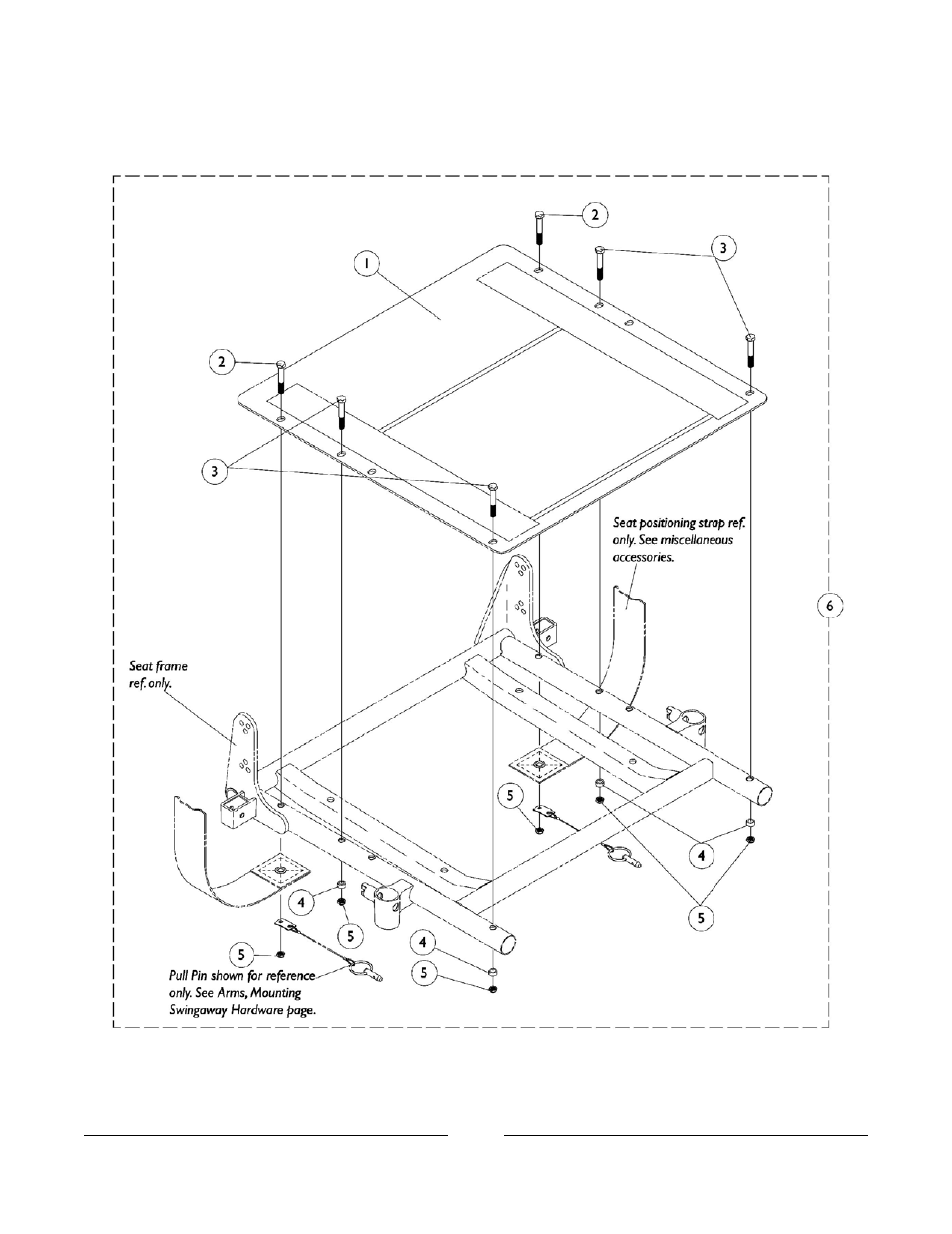 Seat pan and mounting hardware | Invacare ESS-PTO User Manual | Page 52 / 159