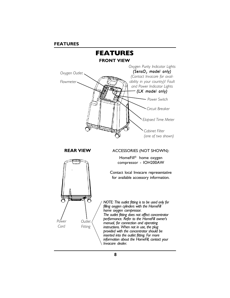Features | Invacare PLATINUM 5 User Manual | Page 8 / 148