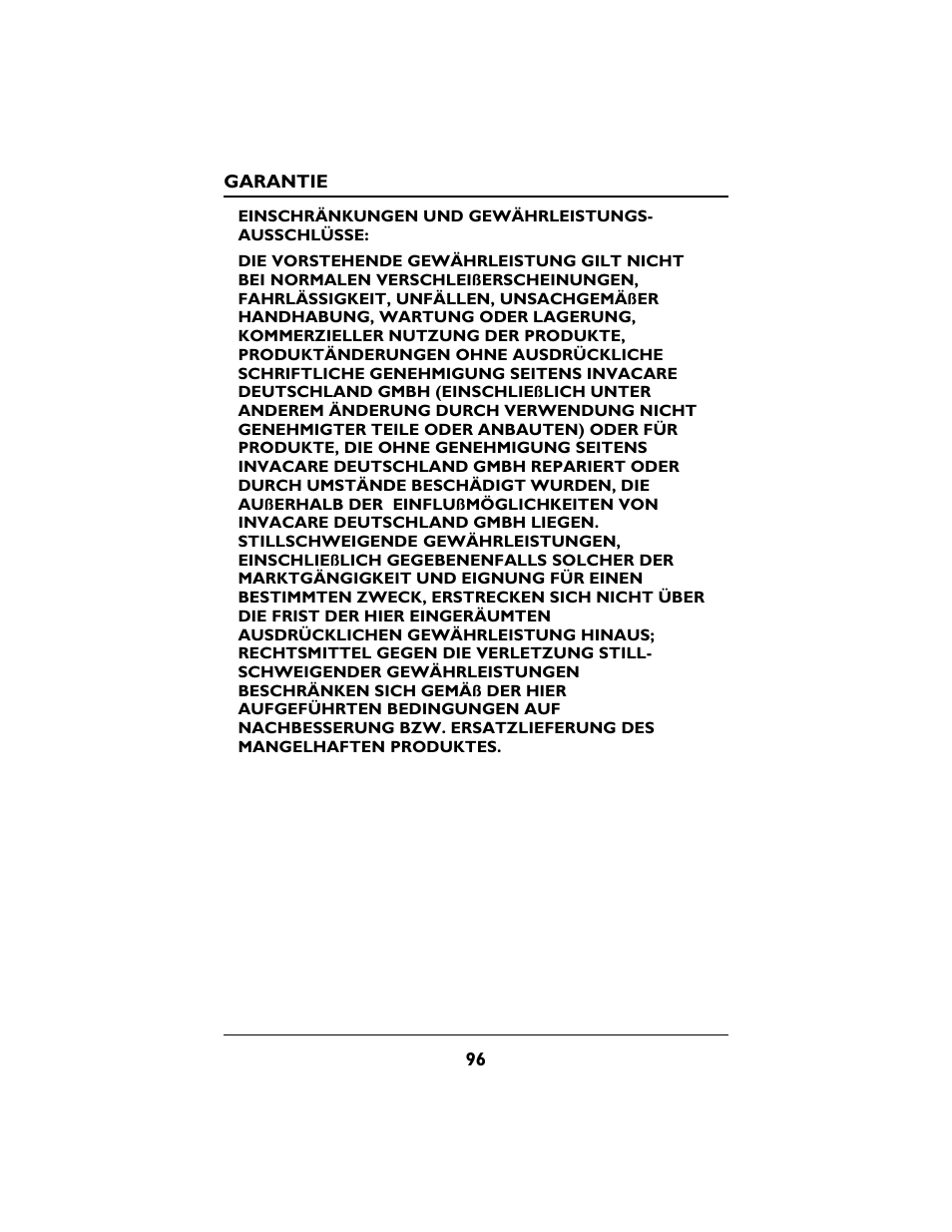Invacare PLATINUM 5 User Manual | Page 96 / 148