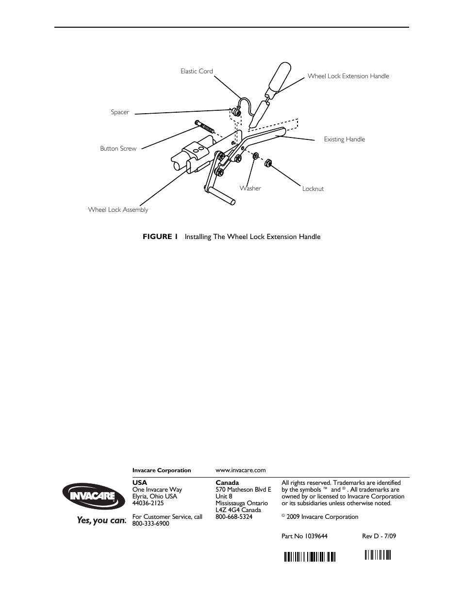 Invacare 1038599 User Manual | Page 2 / 2