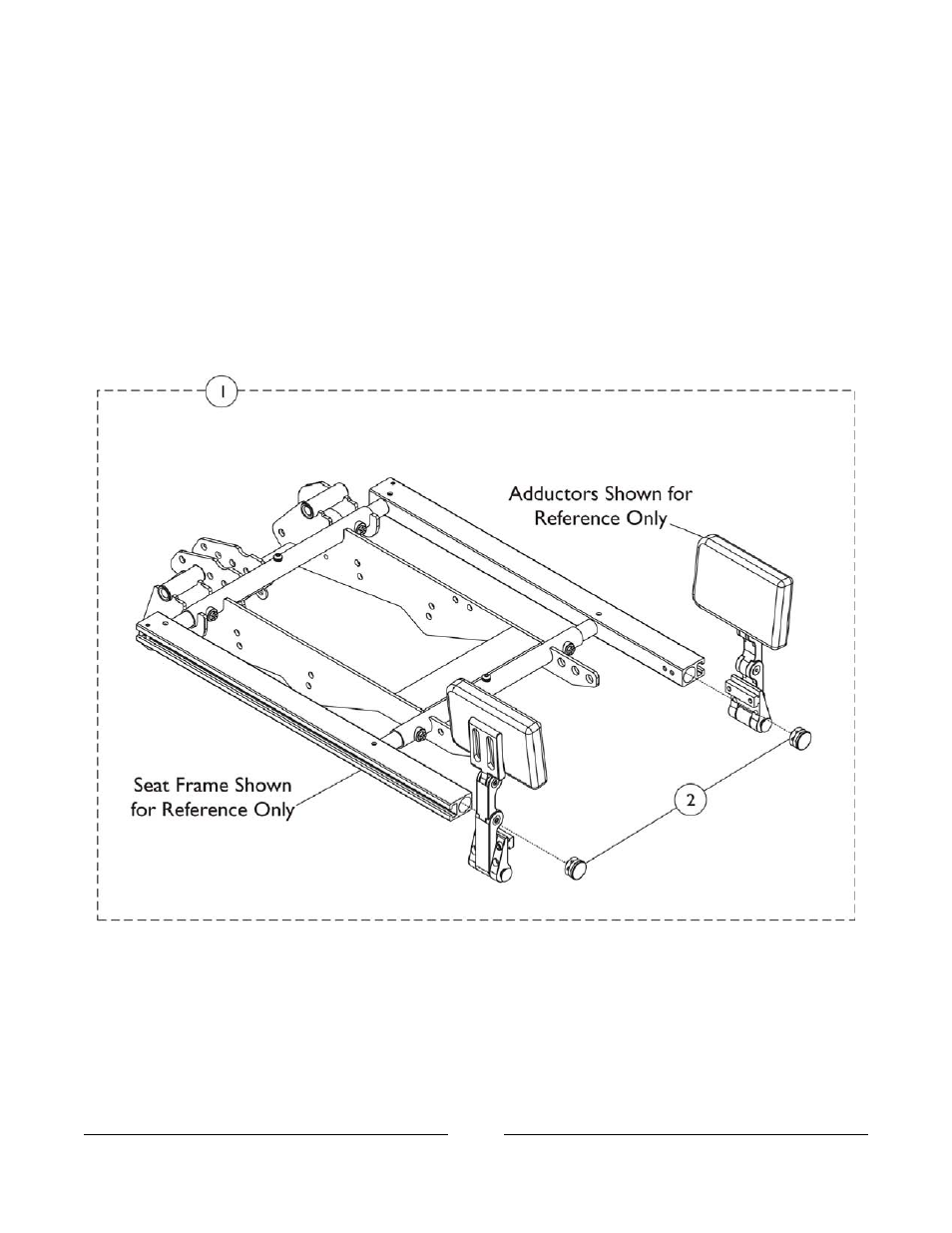 Adductors mounting hardware, mpctmt/mpctmt-l style | Invacare 3G Storm Series User Manual | Page 105 / 129