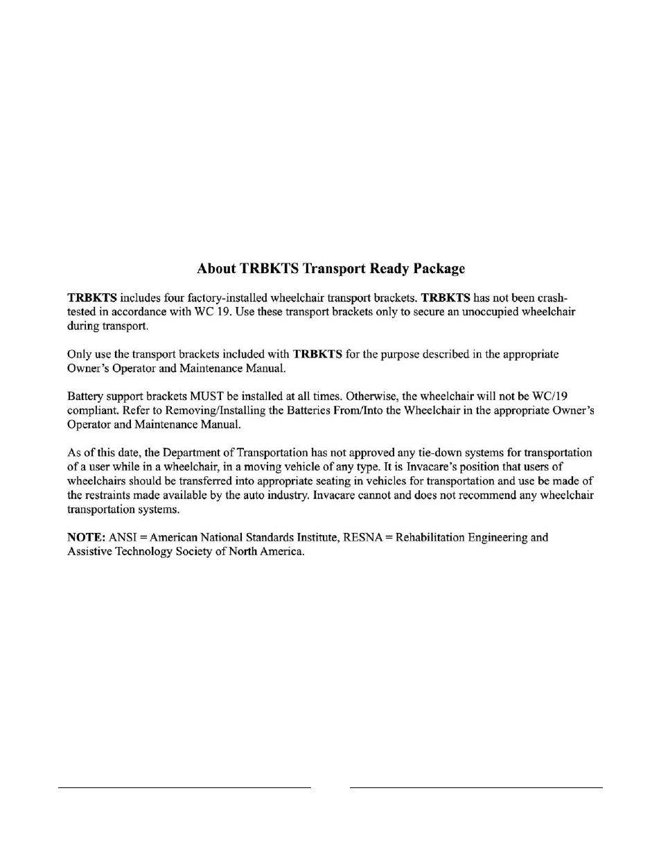 Trbkts option clarification reference | Invacare 3G Storm Series User Manual | Page 14 / 129
