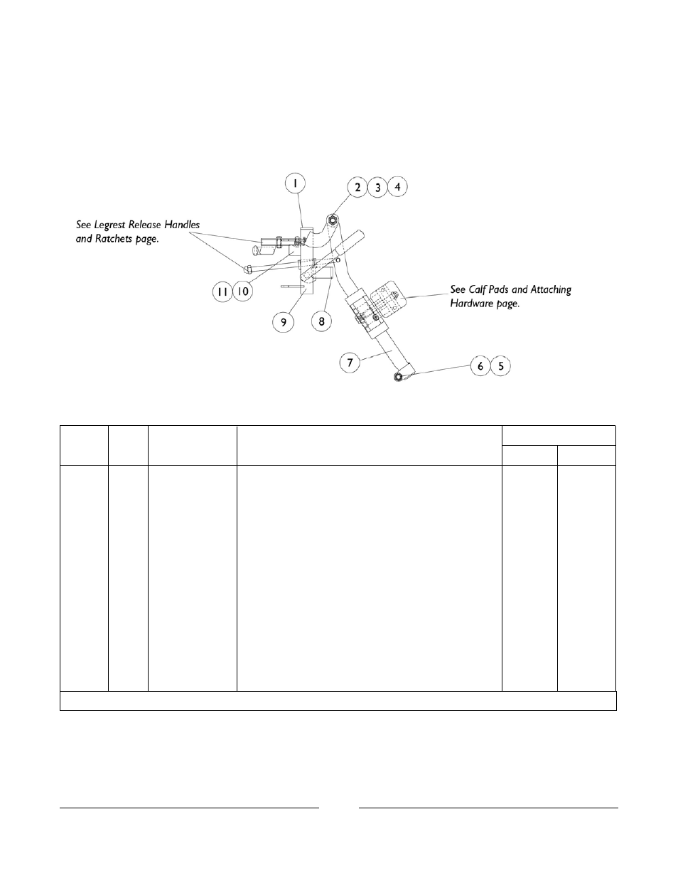 P904a legrest supports, Pin style) color 14"-24" wide chairs | Invacare 3G Storm Series User Manual | Page 34 / 129