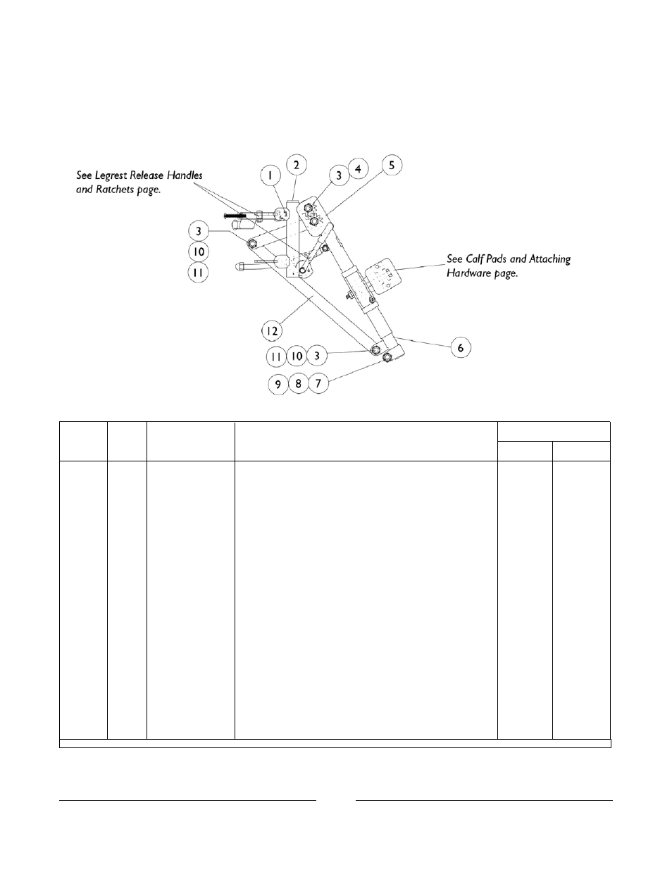 Pal4a articulating legrest, Pin style) chrome 14"-24" wide chairs | Invacare 3G Storm Series User Manual | Page 35 / 129