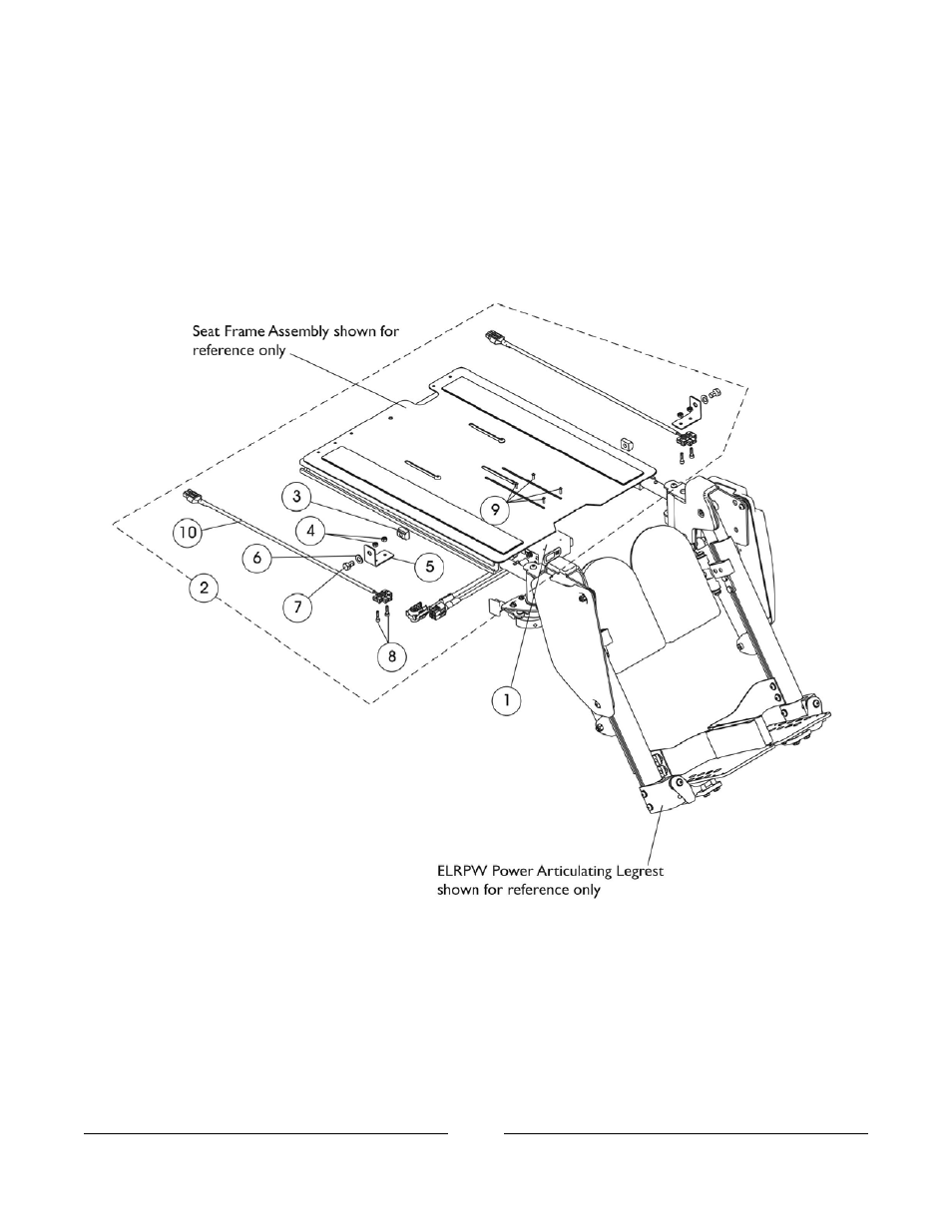 Power articulating legrest elrpw | Invacare 3G Storm Series User Manual | Page 59 / 129