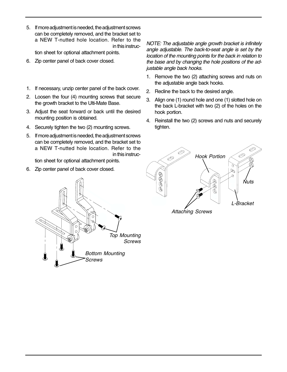 Invacare Growth Bracket User Manual | Page 3 / 4