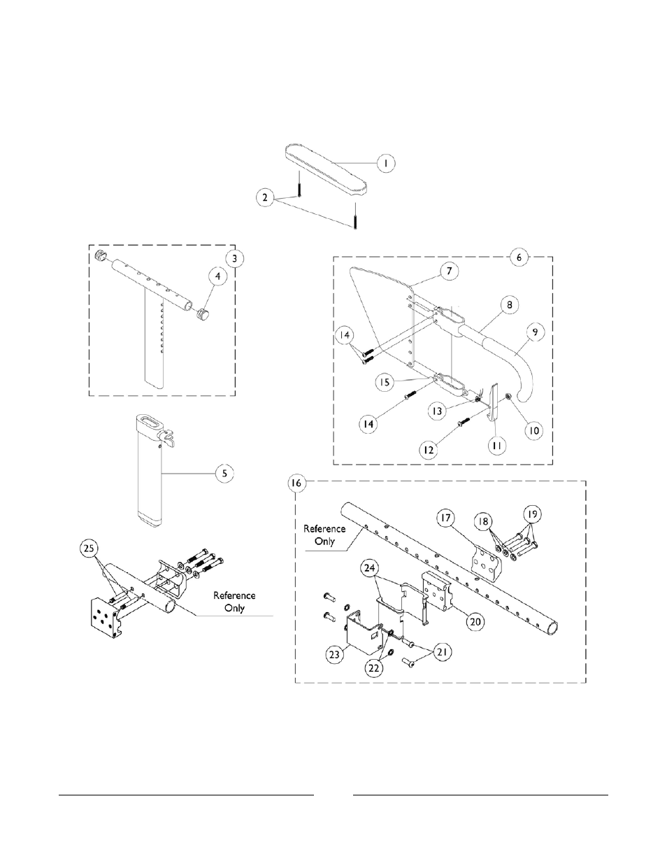 T" arm and hardware | Invacare A-6 User Manual | Page 21 / 74