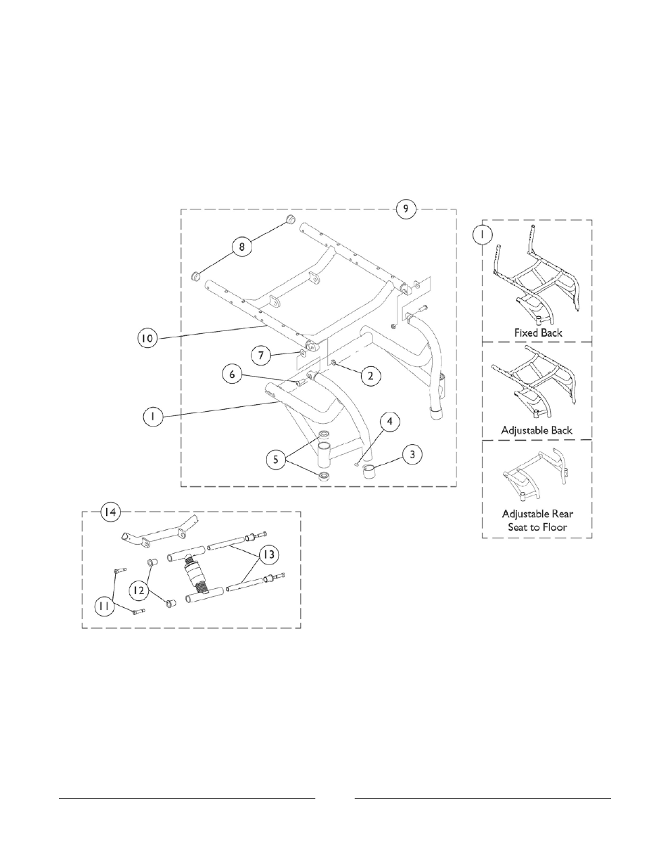 Seat frames and frame hardware | Invacare A-6 User Manual | Page 8 / 74