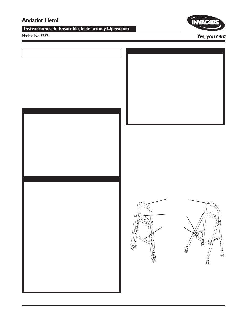 Invacare 6252 User Manual | Page 3 / 8