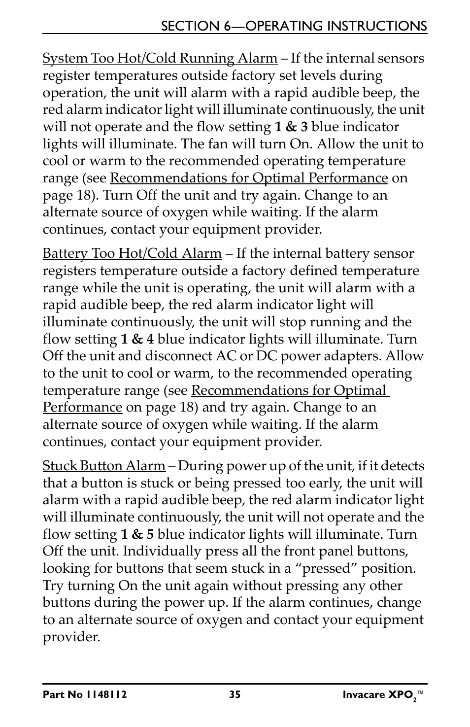 Invacare XPO100 User Manual | Page 35 / 48