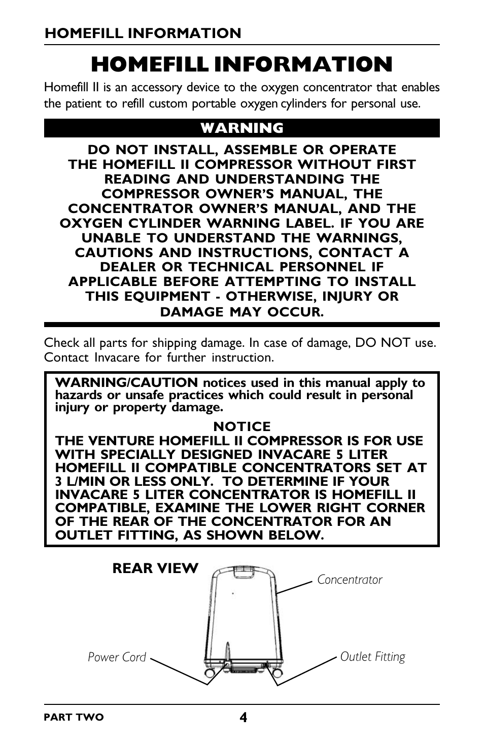 Homefill information | Invacare IRC5LXO2 User Manual | Page 52 / 92