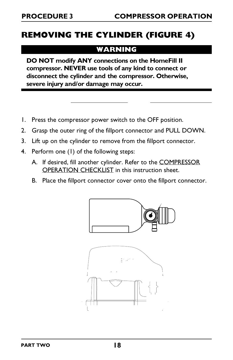 Removing the cylinder (figure 4) | Invacare IRC5LXO2 User Manual | Page 66 / 92