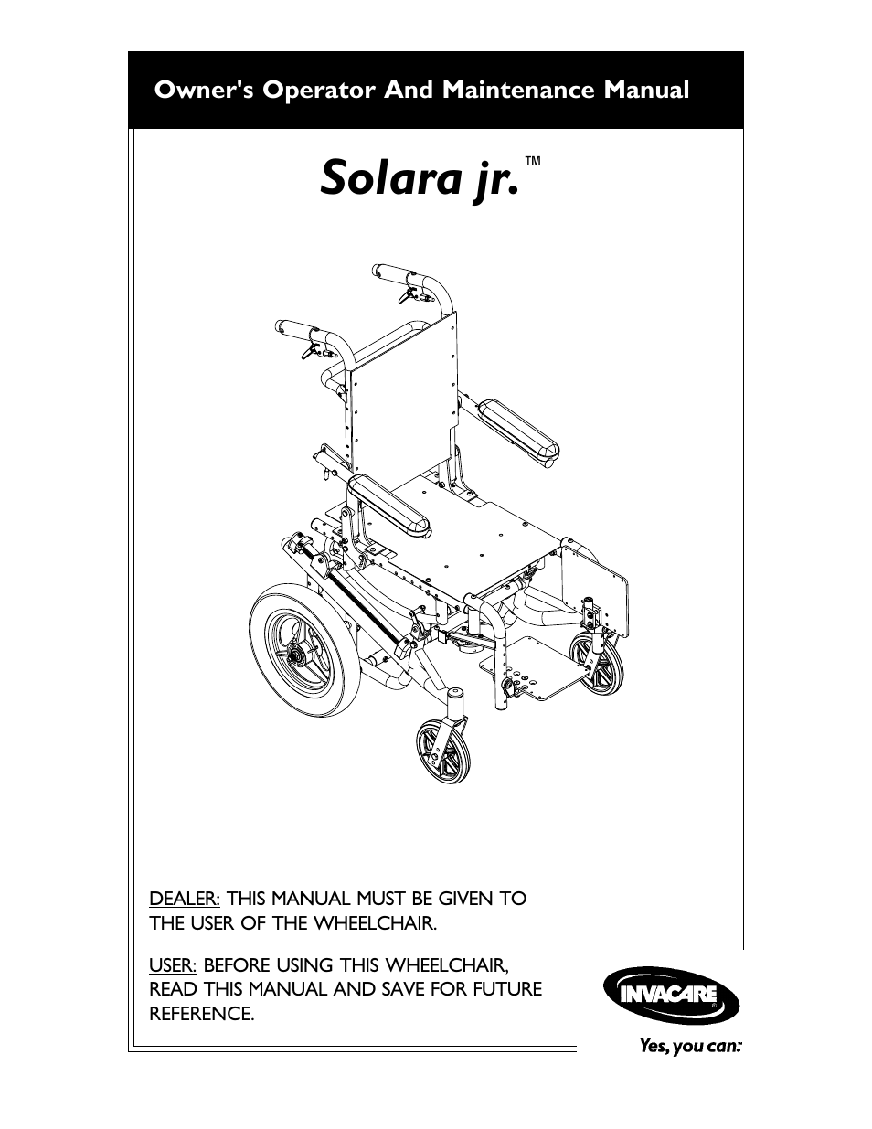Invacare Solara Jr. 1106628 User Manual | 60 pages