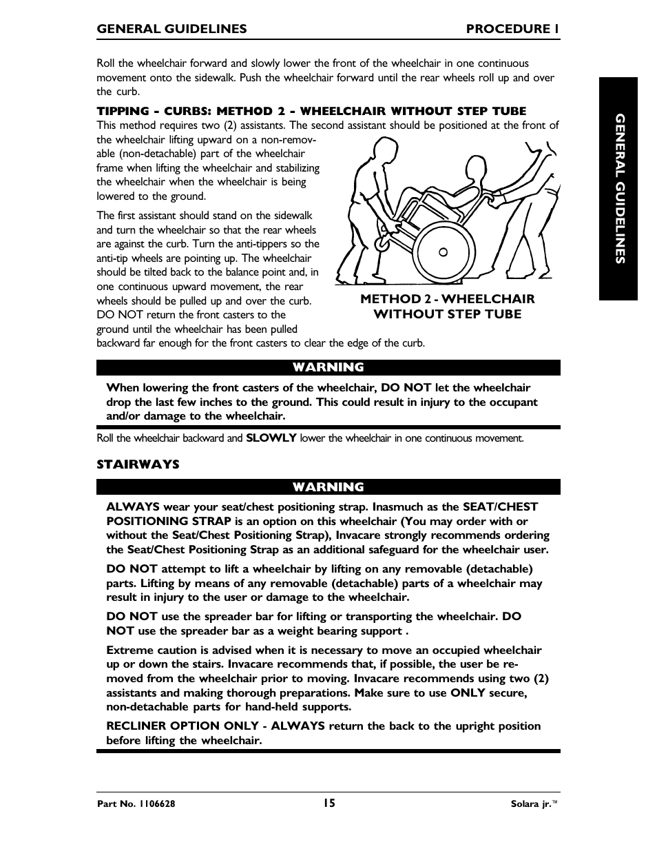 Invacare Solara Jr. 1106628 User Manual | Page 15 / 60