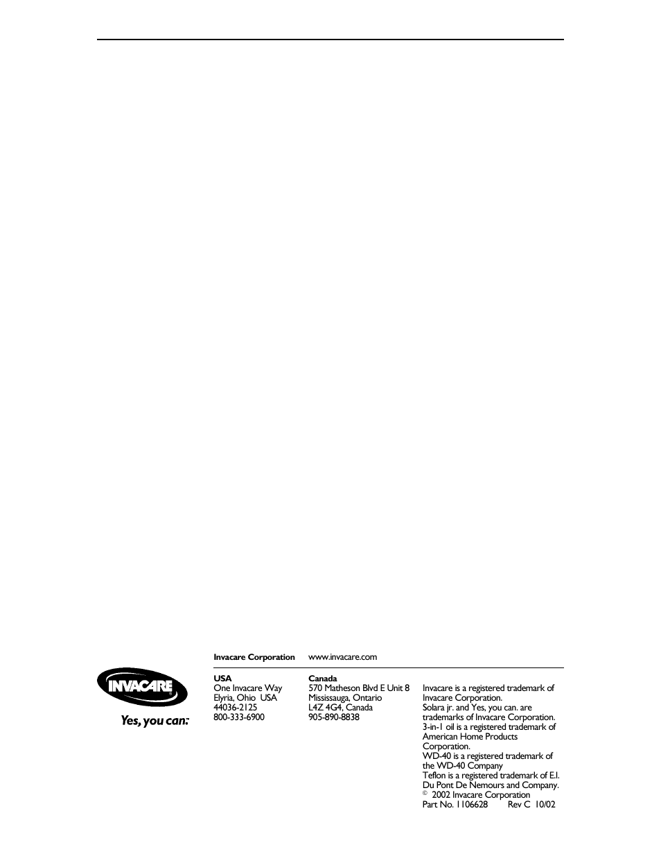 Invacare Solara Jr. 1106628 User Manual | Page 60 / 60